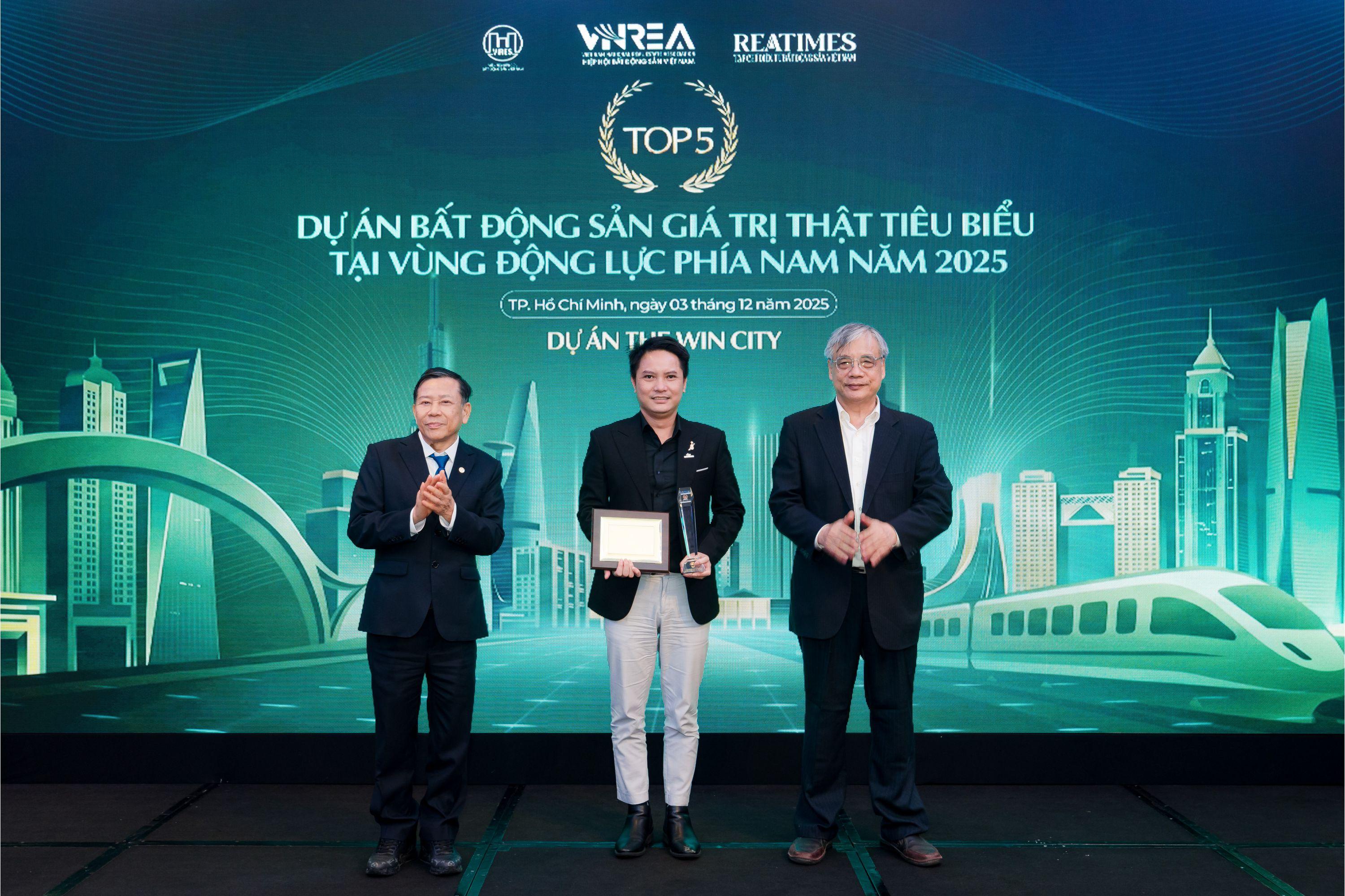 The Win City được vinh danh “Top 5 dự án bất động sản giá trị thật tiêu biểu Vùng động lực phía Nam năm 2025”