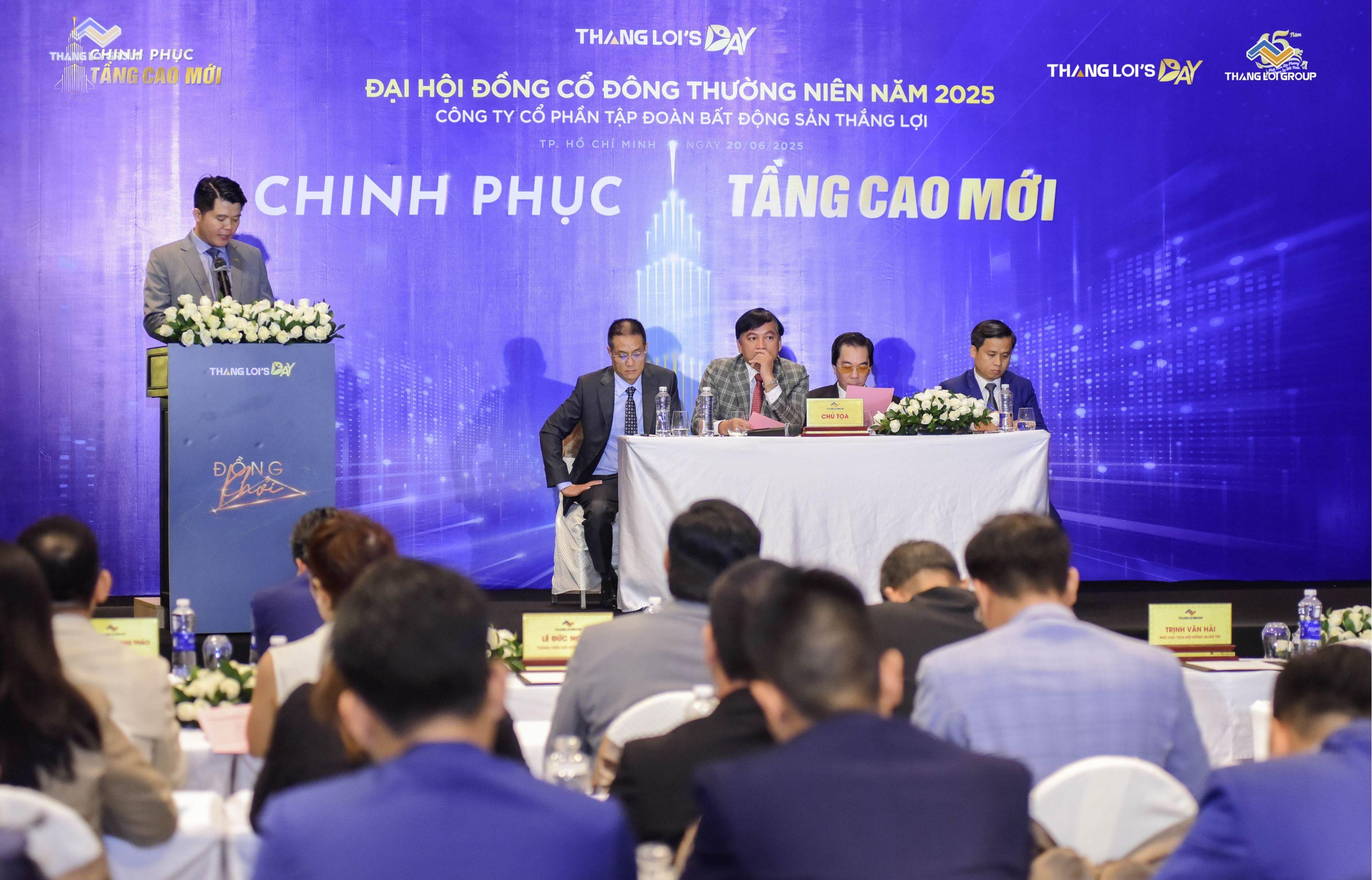 TOÀN CẢNH ĐẠI HỘI ĐỒNG CỔ ĐÔNG 2025 THẮNG LỢI GROUP: CHINH PHỤC TẦNG CAO MỚI