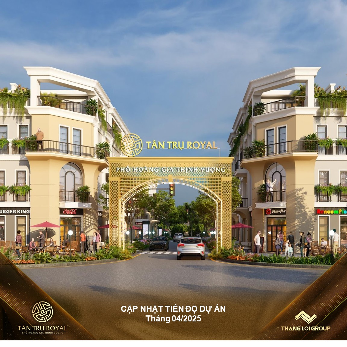 Tiến độ dự án Tân Trụ Royal Tháng 04/2025