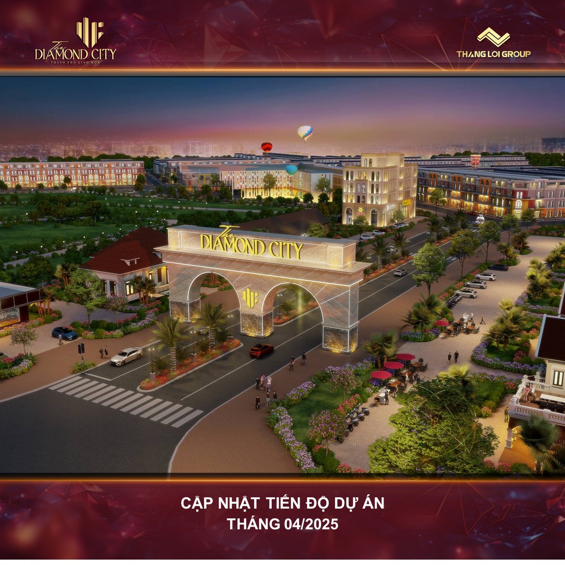 Tiến độ dự án The Diamond City Tháng 4/2025